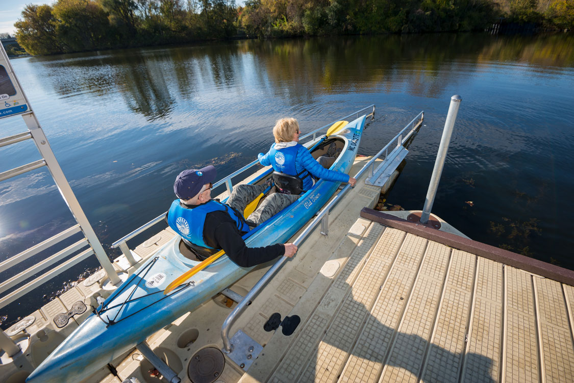 Accessible Kayak Launch at Gallup Canoe Livery, Ann Arbor